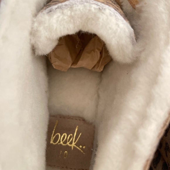 Beek Penguin Shearling Boots Size 10 Leather Leopard print - Picture 3 of 12